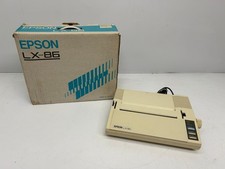 Vtg Epson Model LX-86 Dot Matrix Printer W/ Box Powers On Untested picture