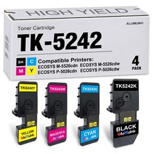 TK5242 Toner Cartridge 4-Pack Compatible for Kyocera M5526cdw M5526cdn 4pk picture