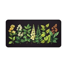 Botanical Floral Desk Mat, Dark Cottagecore Office Decor - Desk Pad, Mouse Pad picture