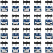 20 PCS Micro USB Power Adapter 5-Pin Board 2.54mm 5V Breakout Module picture