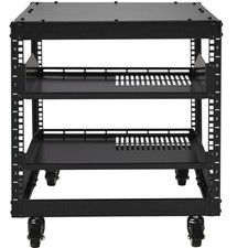 VEVOR 9U 4 Post Open Frame Server Rack Network Enclosure Adjustable Black picture