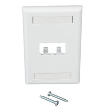 PACK OF 3 Panduit CFPL2WHY 2-Port Mini-Com Faceplate, Labeled Series, White picture