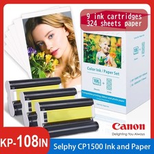 Canon KP-108IN Color Ink Paper Set 4x6 Compatible Canon Selphy CP1300 1200 Lot picture