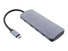 InLine Hub USB 3.2 Gen.2 4x USB-C + 3x USB-A PD 100W Aluminum Gray 35392C picture