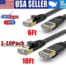 Cat 8 Ethernet RJ45 Cable Super Speed 40Gbps Patch LAN Network Gold Plated Lot picture