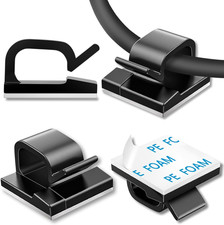 100 Pcs Cable Clips, Adhesive Cable Organizer Cord Holder Wire Clip Wire picture