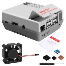 GeeekPi Case for Raspberry Pi 3B+ with Fan, Retro Gaming Nes3Pi Grey  picture