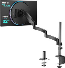Extra Long Single Monitor Arm for 13-32 Inch Screens, up to 19.8 Lbs picture