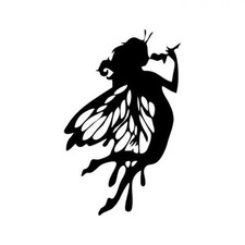 Butterfly Girl Vinyl Decal Sticker for Macbook Air Pro Laptop Car Window Wall picture