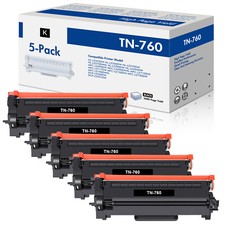 5x Compatible With Brother TN760 Toner Cartridge DCP-L2550DW HL-L2370DWX Printer picture