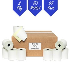 CASH REGISTER POS PAPER ROLLS 2-PLY WIDTH 3