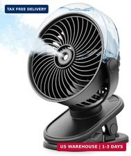 SWEETFULL Portable Misting Clip On Fan, USB-C Rechargeable Mini Personal Cooling picture