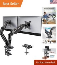 Dual Monitor Stand - Full Adjustable Monitor Desk Mount Swivel Vesa Bracket w... picture