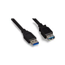 10ft USB 3.0 SuperSpeed A Extension Cable - Black picture