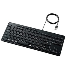 ELECOM (ELECOM) Wired keyboard silent design numeric keles antibacterial black picture