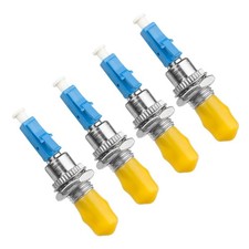 Single Mode LC/UPC Male to ST/UPC Female Hybrid Fiber Adapters 4Pack picture