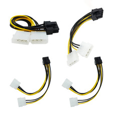 4 Pack 8-Pin Pcie to Molex Dual 4-Pin Graphic Video Card Power Cord Y Splitter 2 picture