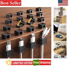 Magnetic Cord Organizer Holder 20 Pack Cable Clips for Desk Nightstand Car picture