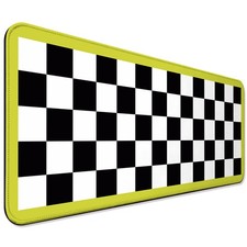 Retro Checkered Gaming Desk Mat Extended Mouse Pad Black White For Office picture