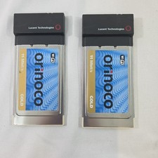 2x Lucent/Avaya PC24E-H-FC Orinoco PCMCIA Wireless Wi-Fi Mac/PC - Gold 014916/D picture