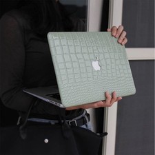 Green Crocodile PU Leather Shell Case Cover For MacBook Air Pro 13 inch 14 15 16 picture