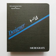 Vintage Micrografx Designer Graphic Design System Foe Windows  5.25 Floppy Rare picture