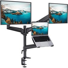Dual Monitor and Laptop Mount Adjustable for up to 32” Screens and 17” Laptops picture