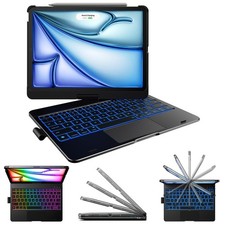 typecase Touch Keyboard Case iPad Air 11 Pro 11 Gen 1-4 360° Rotating Black picture