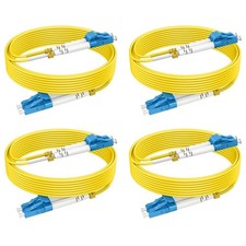 4 PCS Single Mode Fiber LC to LC Patch Cable 10G Duplex 9/125m 2.0mm 6ft/2m picture