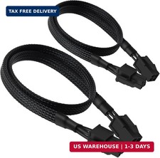 (2-Pack) ATX 4 Pin Extension Cable, Motherboard CPU 4pin Male to Female Adapter picture