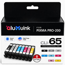 CLI-65 Ink Cartridges for PIXMA PRO-200 PIXMA PRO-200S B/C/M/Y/PC/PM/LGY/GY picture