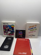 Corel DRAW 3.0 Vintage Computer Software with Manuals And VHS picture