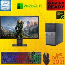 Dell i5 Gaming Desktop PC Computer Nvidia GT1030 Win11 16GB 2TB 23