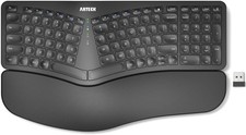 Split Ergonomic Keyboard with Cushioned Wrist and Palm Rest, 2.4G USB Wireless C picture