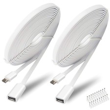 SIOCEN 2 Pack 13FT Micro USB Extension Cable for Zmodo,Male to 13 feet, White picture