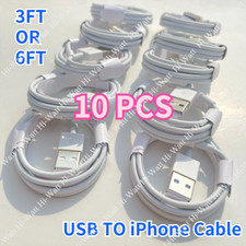 USB Fast Charger Cable Charging Cords 3/6FT For iPhone 7 8 X XR 11 12 13 14 LOT picture