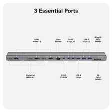 SPACE GRAY - HYPERDRIVE 4K MULTI-DISPLAY DOCKING STATION FOR 13”-16” MACBOOKS picture