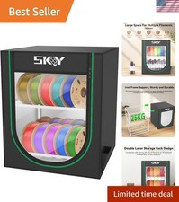 Sturdy 3D Printer Filament Storage Box - Holds 20 Rolls, Lockable & Customizable picture