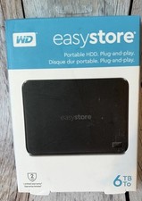 WD - Easystore 6TB External USB 3.2 Gen 1 Portable Hard Drive - Black picture