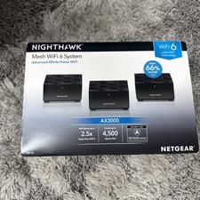 NETGEAR Nighthawk Tri-Band Whole Home Mesh WiFi 6 System (MK73S) AX3000 picture