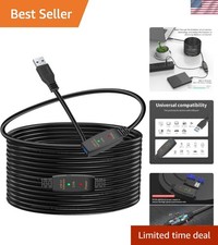 30ft USB 3.0 Extension Cable - Braided High-Speed Data Transfer for All Devices picture