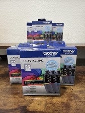 Genuine Brother 3-Pack Ink Cartridges LC401XL Color (C/M/Y)   Exp: 02/2029 picture