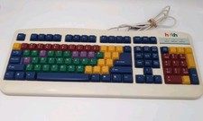 Vtg Hatch Learning Keyboard QWERTY Color Coded Vowels PS/2 (Mini-DIN) Connector picture
