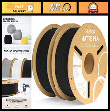 Matte Black 3D Printer Filament 1.75mm, 2KG, High Dimensional Accuracy, 2 Spools picture