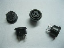 80 Pcs Mini 5 Pin Circular PCB Mount DIN Connector Snap & Lock Vertical Mini-DIN picture