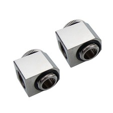 Koolance Adjustable Low Profile Elbow Fitting, Nickel, 2-pack picture