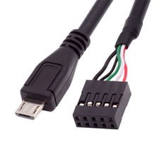 USB 2.0 Motherboard 9pin 10pin Header to Micro USB/Mini USB 5Pin Cable 50cm picture