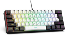 Teclado Gamer Compacto 61 Teclas con 60 Por Ciento Membrana RGB USB C Y A PC picture