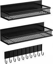 Magnetic Spice Rack for Refrigerator, 3 Pack Magnetic Shelf for Refrigerator, Mo picture