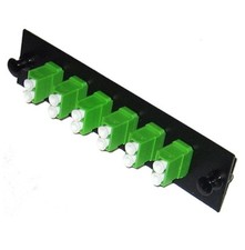 Fiber Optic Adapter Panel with 6 LC/APC Duplex SM Adapters 12 Ports Green - 1590 picture